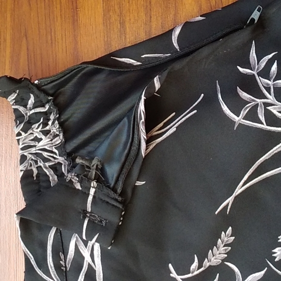 SALE $  90s Floral A-line Skirt 12P - Picture 3 of 6